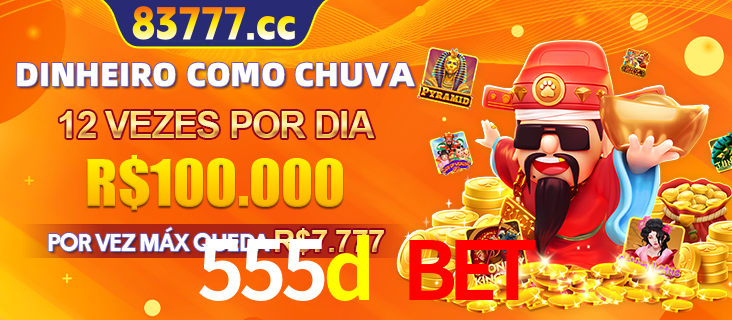 Banner do programa de recompensas Recomende para amigos do 555d bet, detalhando os bônus por convidar amigos, com prêmios que chegam a R$288.888.