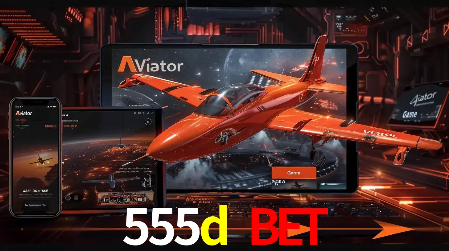 Apresentação tecnológica do jogo Aviator com um avião saindo da tela de um tablet, demonstrando a experiência imersiva em múltiplos dispositivos no 555d bet.