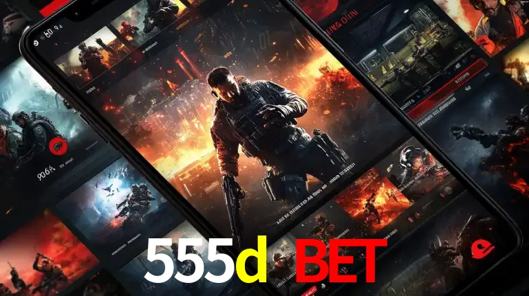 Tela de um celular exibindo uma galeria de jogos de tiro com temática militar, mostrando a variedade de e-sports disponíveis para apostas na plataforma de entretenimento 555d bet.